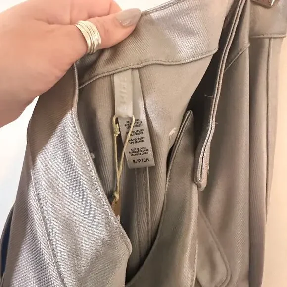 NWT SKIMS Silver Disco Pant Sz. S - Picture 6 of 7